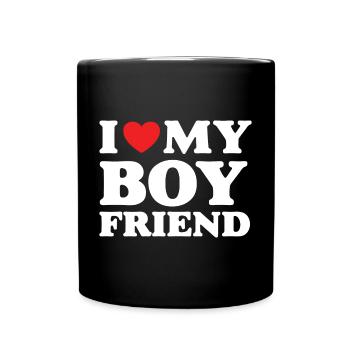 J’aime mon petit ami - Mug uni - noir - Devant