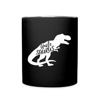 My uncle is an old dinosaur - Full Colour Mug - black - Front