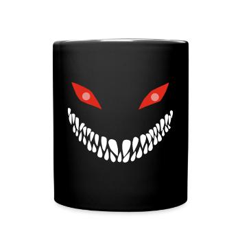Fleischfressender Lächeln - Tasse einfarbig - Schwarz - Vorne