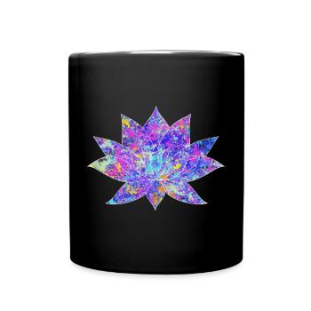 Galaxy Lotus Flower Yoga Art - Tasse einfarbig - Schwarz - Vorne