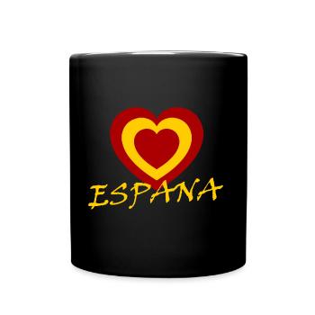 Un cœur pour les Espagnols - Mug uni - noir - Devant