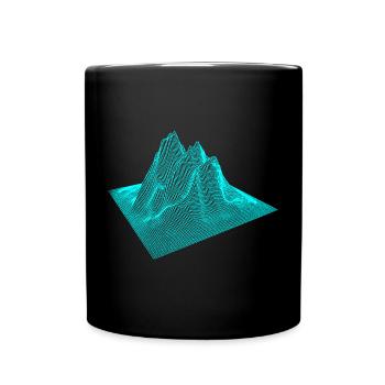 3D Mountain Mountains Graphic - Full Colour Mug - black - Front