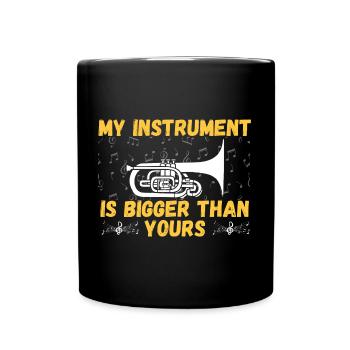 Marching Band Mellophone Musician - Tasse einfarbig - Schwarz - Vorne