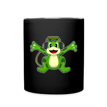 Musique casque Frog - Mug uni - noir - Devant