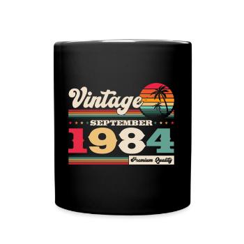 39ème Anniversaire Millésime Septembre Millésime 1984 - Mug uni - noir - Devant