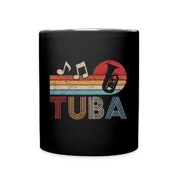 Musicien Retro Tuba Tuba Brass Band - Mug uni - noir - Devant