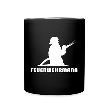 feuerwehrmann schlauch icon Feuerwehr Symbol Logo - Tasse einfarbig - Schwarz - Vorne