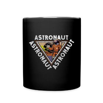 Astronaut Raumfahrt Raumanzug Galaxie - Tasse einfarbig - Schwarz - Vorne