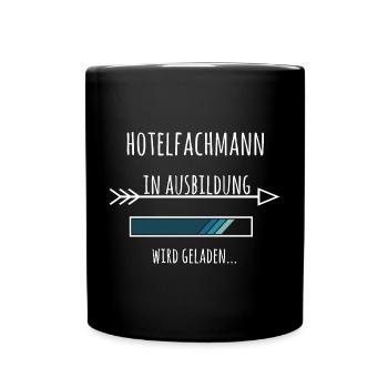 Hotelfachmann Ausbildung Beruf Geschenk - Tasse einfarbig - Schwarz - Vorne