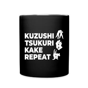 Kuzushi Tsukuri Kake Wiederholung - Tasse einfarbig - Schwarz - Vorne