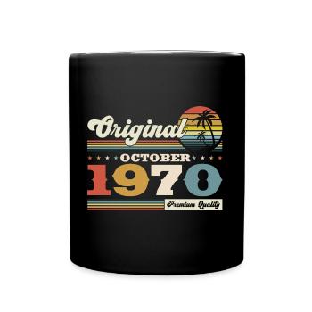 53ème anniversaire Octobre Millésime 1970 Millésime - Mug uni - noir - Devant
