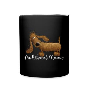 Dachshund Mama Pour la maîtresse teckel - Mug uni - noir - Devant