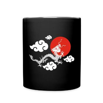 L'envol du dragon blanc - Mug uni - noir - Devant
