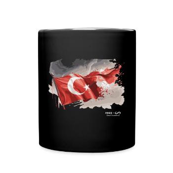 Cumhuriyet Flag Ataturk 100 Years Gift - Full Colour Mug - black - Front