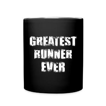 Bester Läufer - Tasse einfarbig - Schwarz - Vorne