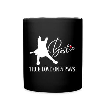 Bostie true love on four paws - Full Colour Mug - black - Front