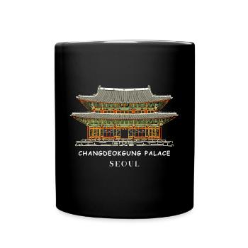 Seoul, Changdeokgung, Welterbestätte in Südkorea - Tasse einfarbig - Schwarz - Vorne