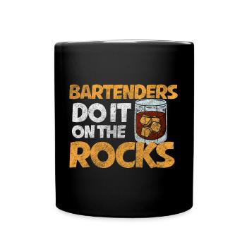 Bar Kellner Getränk Humor - Tasse einfarbig - Schwarz - Vorne