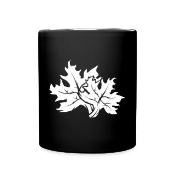 Blätter Symbol Logo icon Grafik Wald Bäume Natur - Tasse einfarbig - Schwarz - Vorne