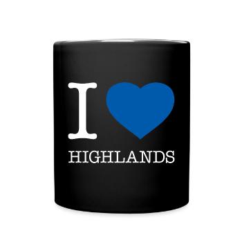 I LOVE HIGHLANDS - Tasse einfarbig - Schwarz - Vorne