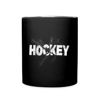Hockey Font Field Hockey Player Sports Fan Splash - Full Colour Mug - black - Front