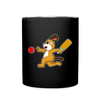 Chien Cricket Cricket Batte - Mug uni - noir - Devant