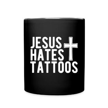 Jésus déteste les tatouages Tatouage Anti Tatouage - Mug uni - noir - Devant
