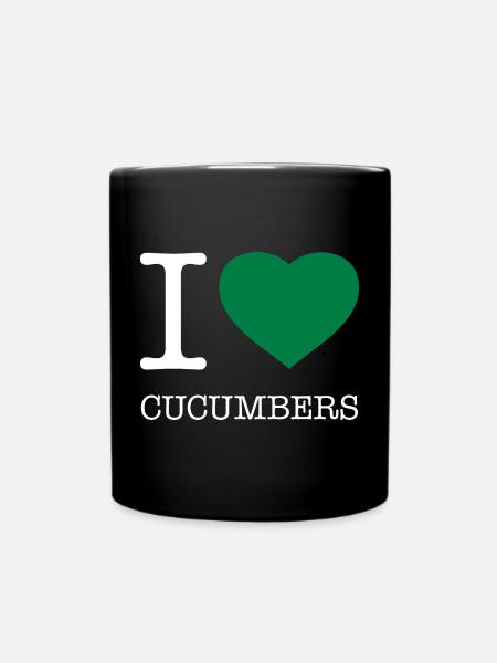 J’AIME LES CONCOMBRES Gurken - Mug uni - noir