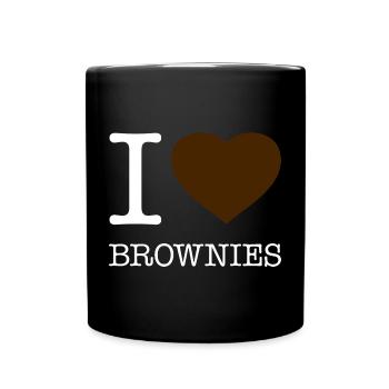 I LOVE BROWNIES - Full Colour Mug - black - Front
