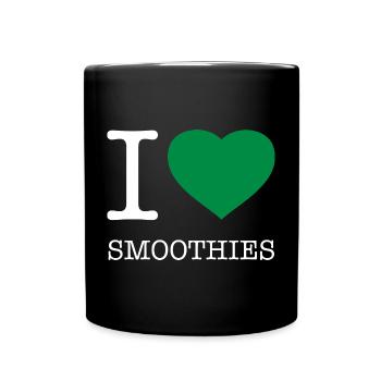 I LOVE SMOOTHIES - Tasse einfarbig - Schwarz - Vorne