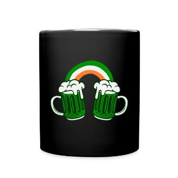 Irish Beer Ireland Flag St. Patrick's Day - Full Colour Mug - black - Front