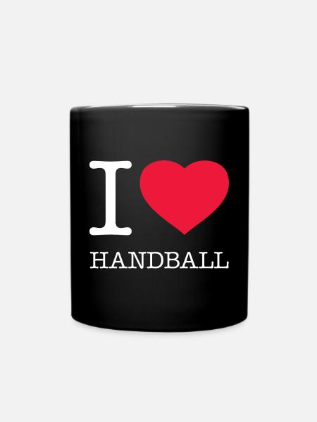 I LOVE HANDBALL - Tasse einfarbig - Schwarz