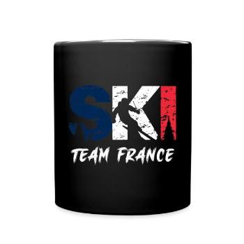 Ski Team France Emblem - Full Colour Mug - black - Front