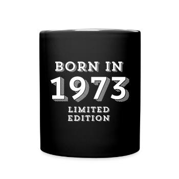 1973, Geburtsjahr, 1973 - Tasse einfarbig - Schwarz - Vorne