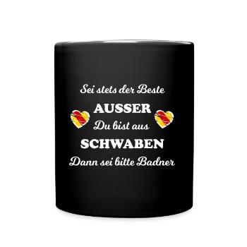 Die Schwaben und Badner - Tasse einfarbig - Schwarz - Vorne