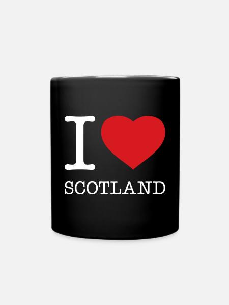 I LOVE SCOTLAND Schottland - Full Colour Mug - black