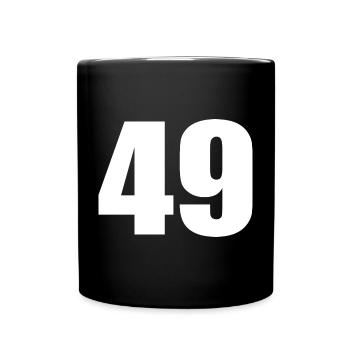 49.Geburtstag 49 Jahre Jubiläum 49 Jahre Zahl 49 - Tasse einfarbig - Schwarz - Vorne