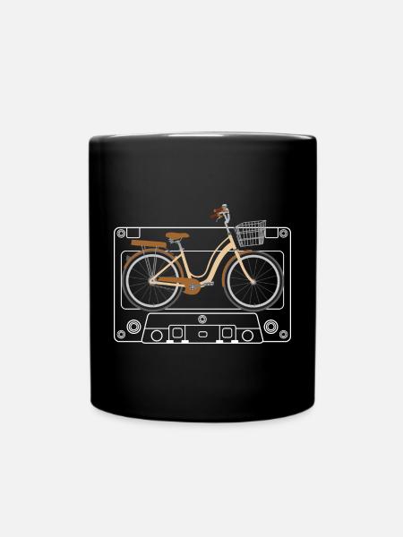 Pastel City Bike Outline - Full Colour Mug - black