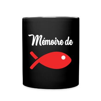 POISSON. MEMOIRE. HUMOUR. SARDINE. POISSON D'AVRIL - Mug uni - noir - Devant