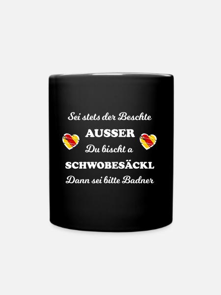 Die Heimat im Badnerland - Tasse einfarbig - Schwarz