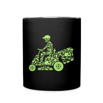 Jardinier Jardinage Hobby Jardinier Tondeuse à gazon Hommes - Mug uni - noir - Devant