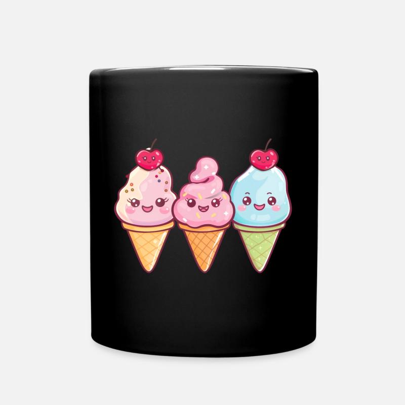 Die drei Eisfreunde! - Tasse einfarbig - Schwarz