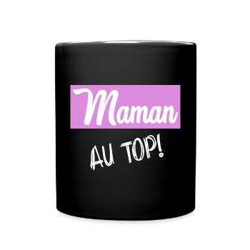 MAMAN. FÊTE DES MÈRES - Mug uni - noir - Devant