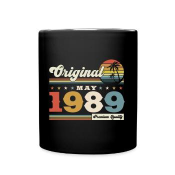 Original 1989 Jahrgang 1989 35. Geburtstag 1989 - Tasse einfarbig - Schwarz - Vorne