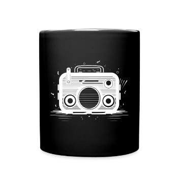 Oldschool Radio Sketch - Full Colour Mug - black - Front