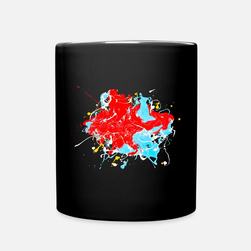 Bleu clair.Éclaboussure - Mug uni - noir