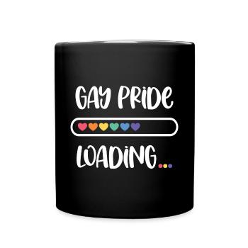 LGBTQ Pride Month - Gay Pride. Loading - Full Colour Mug - black - Front