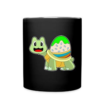 Oeuf de Pâques tortue - Mug uni - noir - Devant