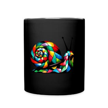 Harlequin Snail - Full Colour Mug - black - Front