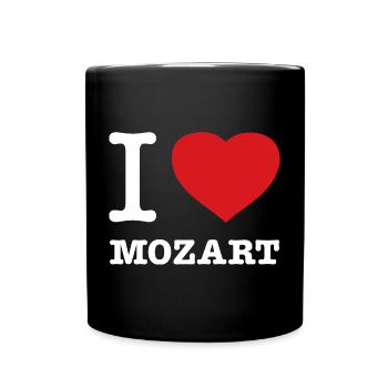 I LOVE MOZART - Tasse einfarbig - Schwarz - Vorne